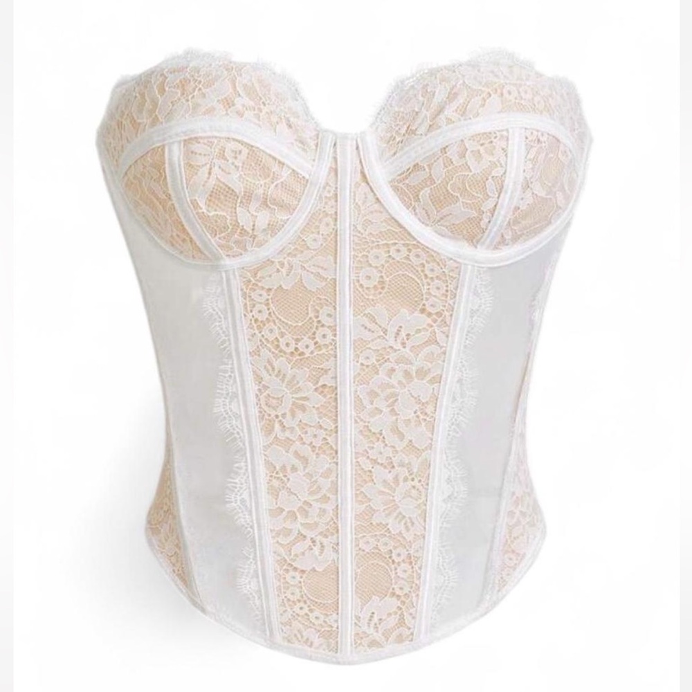Victoria's Secret Cream Lace Crop Top